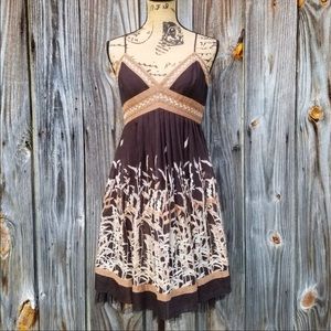 8 Dress BCBGMAXAZRIA Silk Tulle Sundress Brown